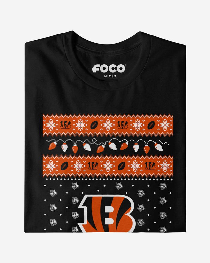 Cincinnati Bengals Holiday Lights Sweater Long Sleeve T-Shirt FOCO - FOCO.com