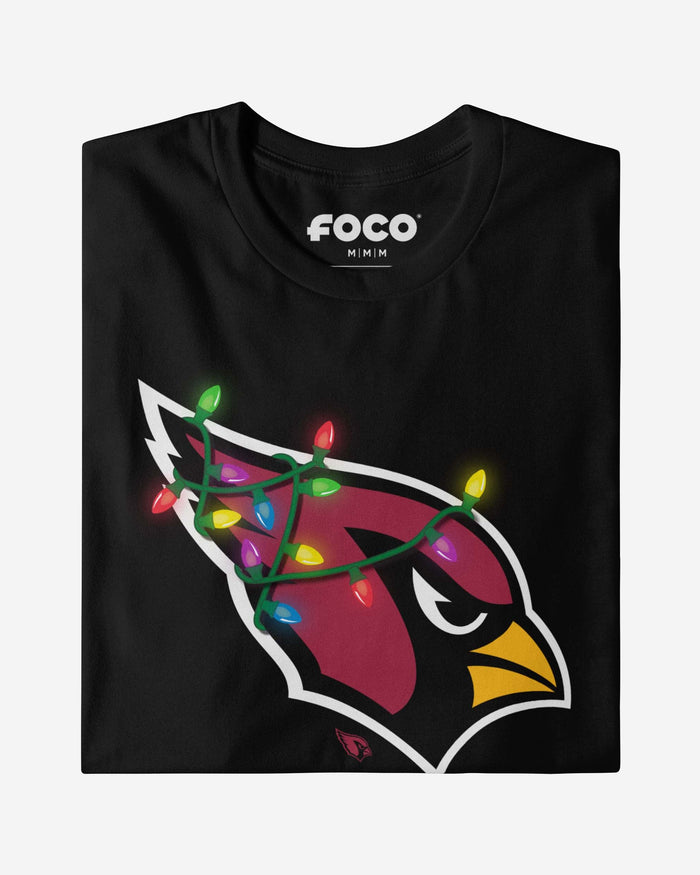 Arizona Cardinals Primary Logo Holiday Lights Long Sleeve T-Shirt FOCO - FOCO.com