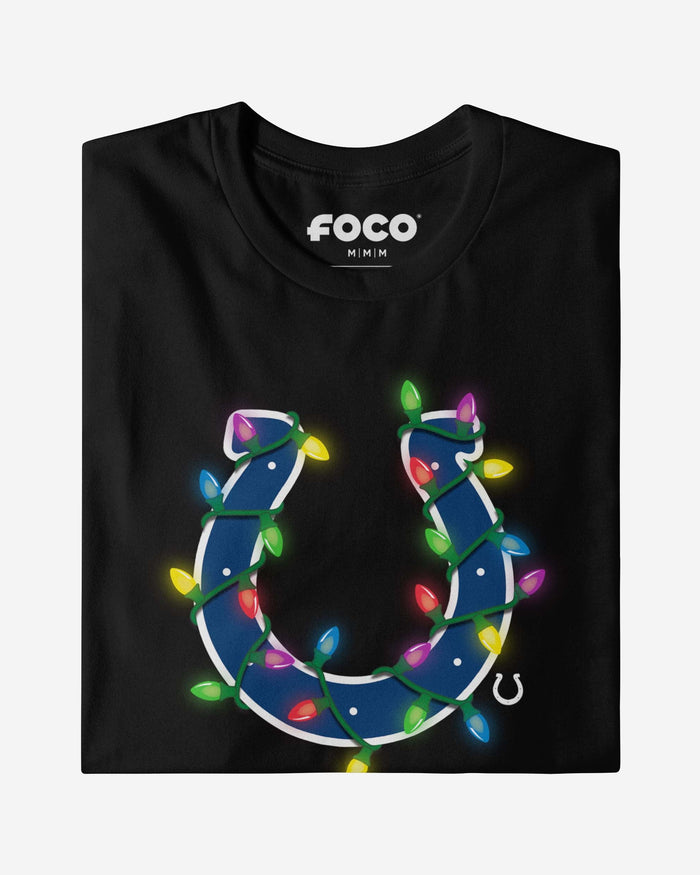 Indianapolis Colts Primary Logo Holiday Lights Long Sleeve T-Shirt FOCO - FOCO.com