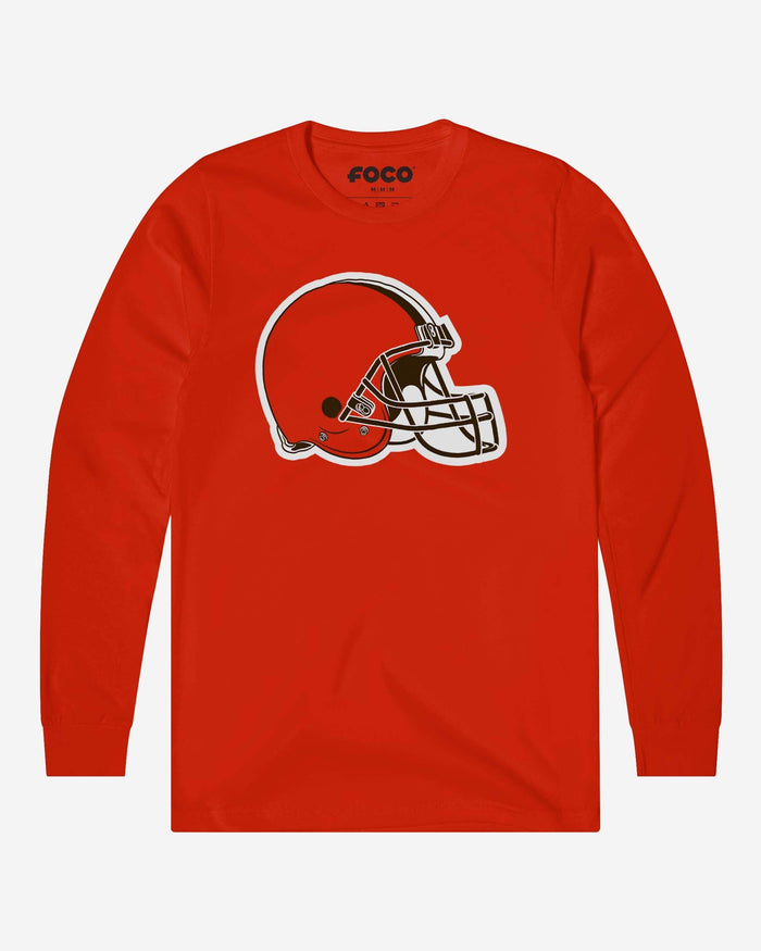 Cleveland Browns Primary Logo Long Sleeve T-Shirt FOCO Poppy S - FOCO.com