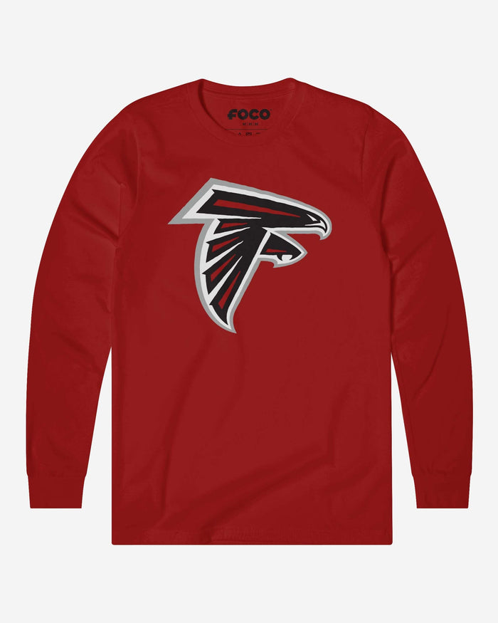 Atlanta Falcons Primary Logo Long Sleeve T-Shirt FOCO Canvas Red S - FOCO.com