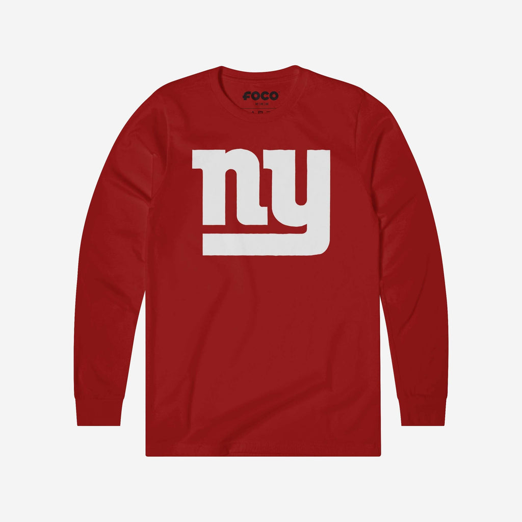 New York Giants Primary Logo Long Sleeve T-Shirt FOCO Canvas Red S - FOCO.com