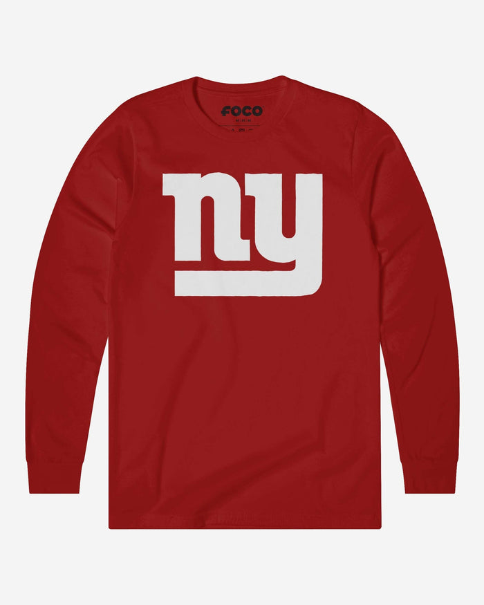 New York Giants Primary Logo Long Sleeve T-Shirt FOCO Canvas Red S - FOCO.com