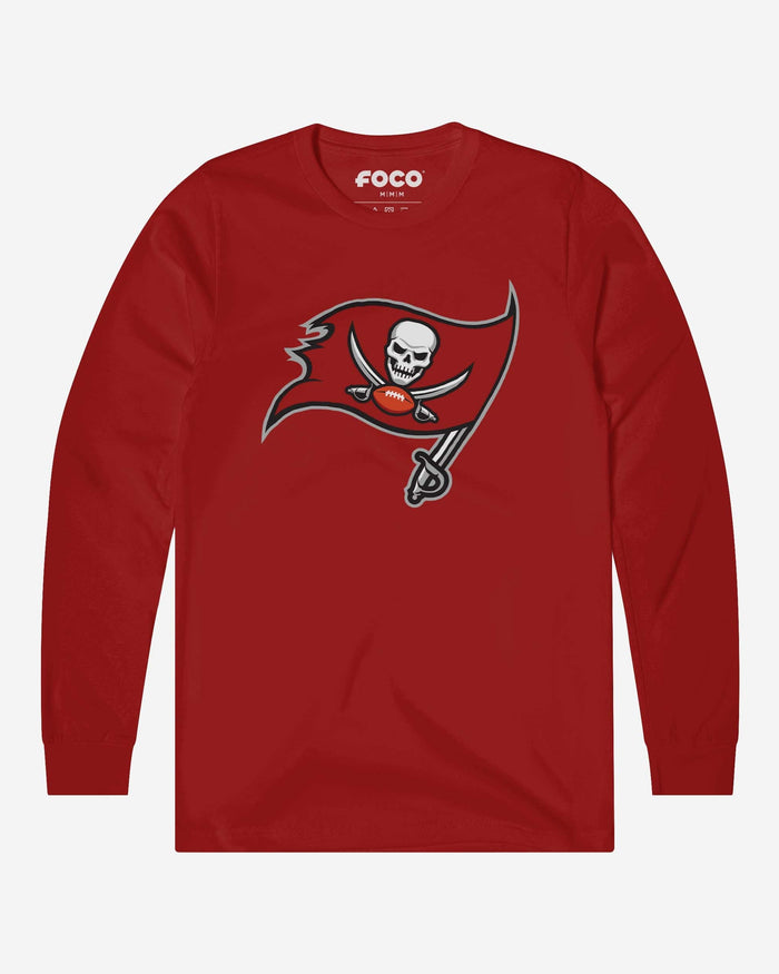 Tampa Bay Buccaneers Primary Logo Long Sleeve T-Shirt FOCO Canvas Red S - FOCO.com