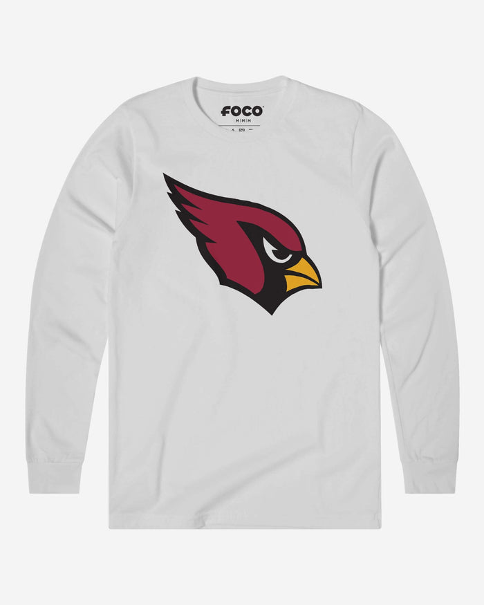 Arizona Cardinals Primary Logo Long Sleeve T-Shirt FOCO White S - FOCO.com