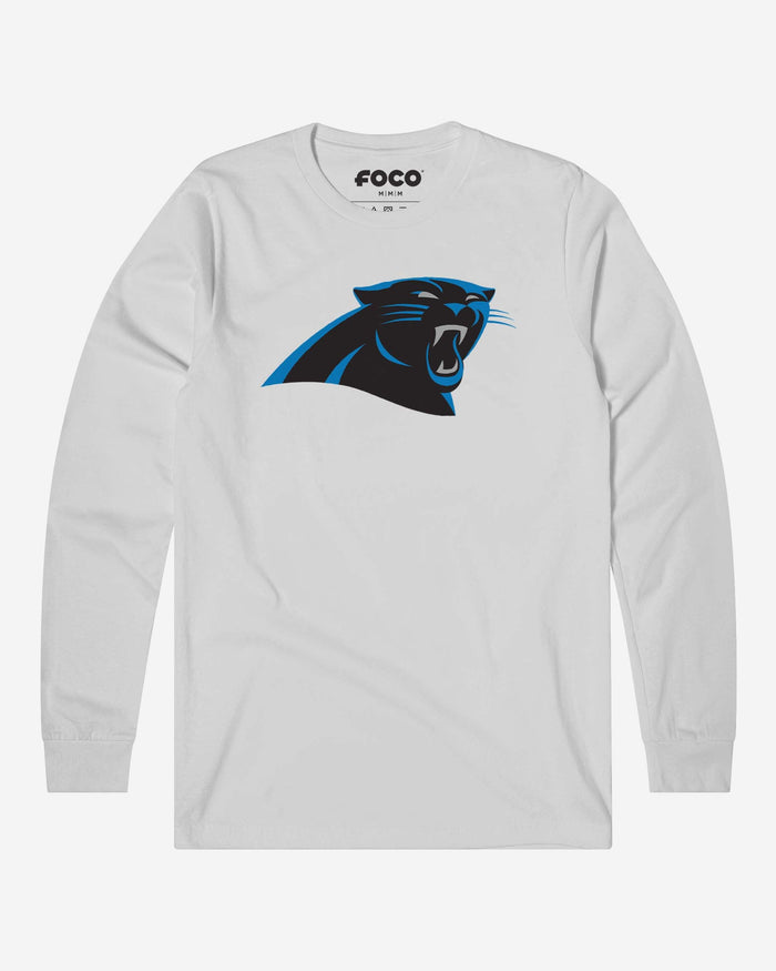 Carolina Panthers Primary Logo Long Sleeve T-Shirt FOCO White S - FOCO.com