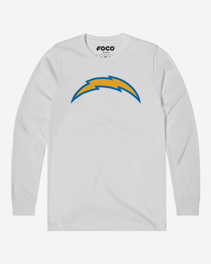 Los Angeles Chargers Primary Logo Long Sleeve T-Shirt FOCO White S - FOCO.com