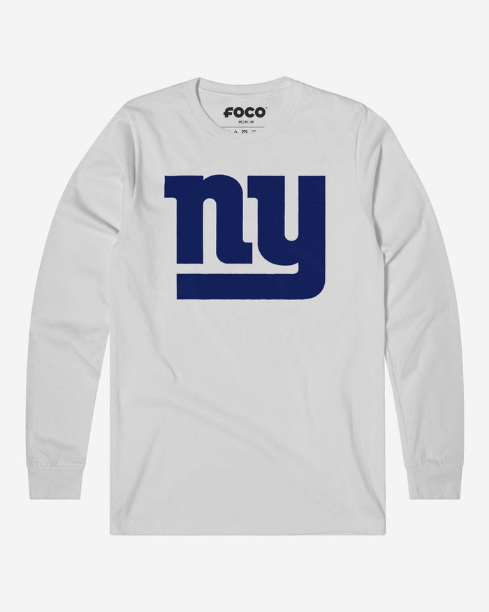 New York Giants Primary Logo Long Sleeve T-Shirt FOCO White S - FOCO.com