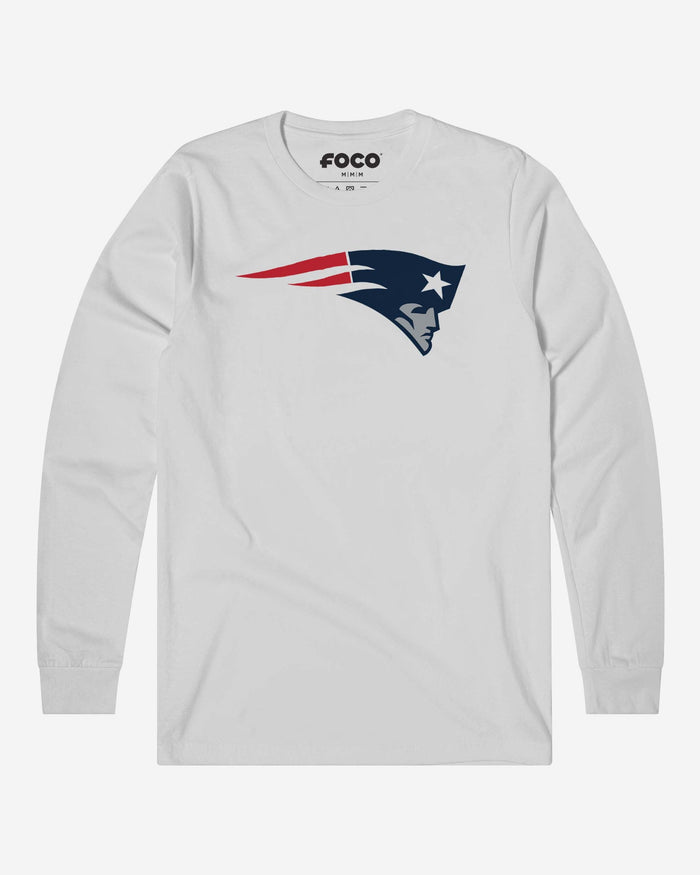 New England Patriots Primary Logo Long Sleeve T-Shirt FOCO White S - FOCO.com