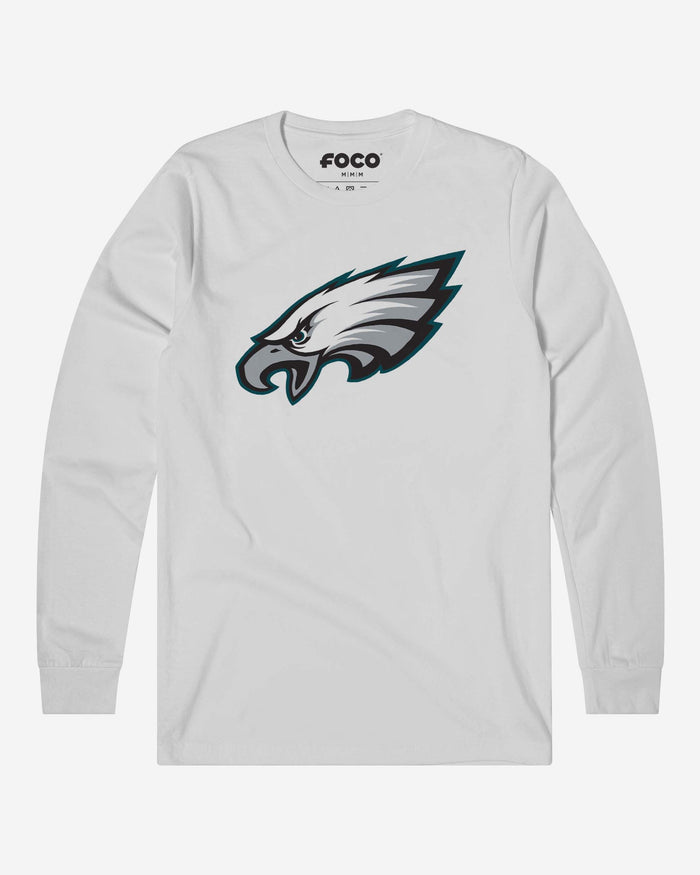 Philadelphia Eagles Primary Logo Long Sleeve T-Shirt FOCO White S - FOCO.com