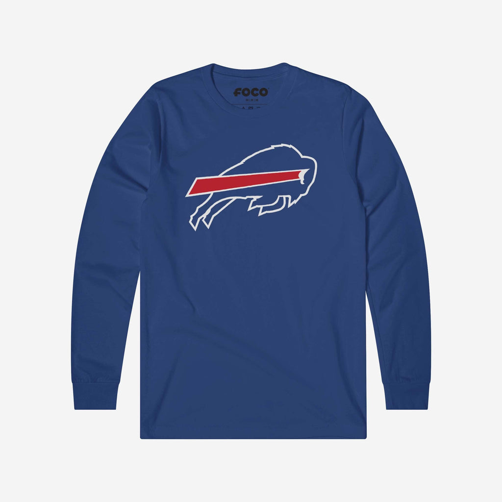 Buffalo Bills Primary Logo Long Sleeve T-Shirt FOCO True Royal S - FOCO.com