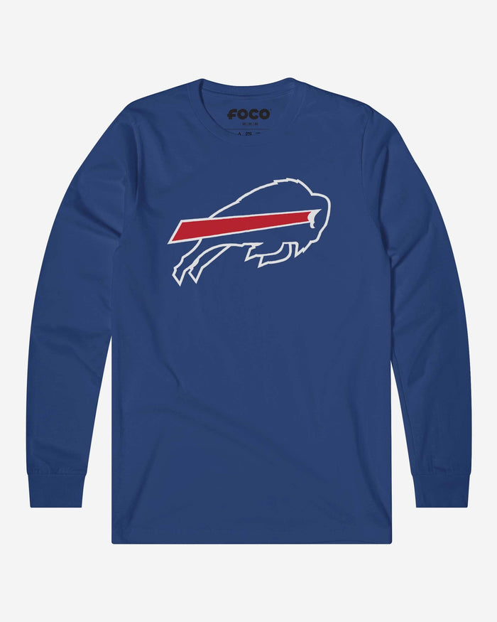 Buffalo Bills Primary Logo Long Sleeve T-Shirt FOCO True Royal S - FOCO.com