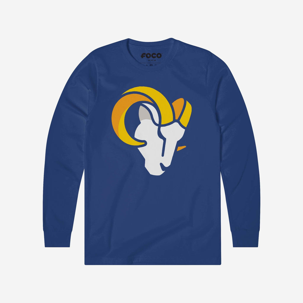 Los Angeles Rams Primary Logo Long Sleeve T-Shirt FOCO True Royal S - FOCO.com