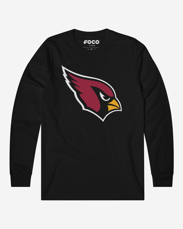 Arizona Cardinals Primary Logo Long Sleeve T-Shirt FOCO Black S - FOCO.com