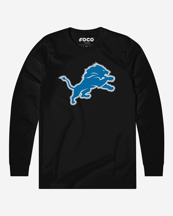 Detroit Lions Primary Logo Long Sleeve T-Shirt FOCO Black S - FOCO.com