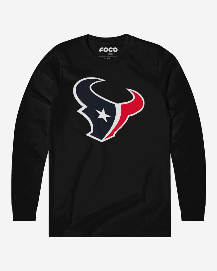 Houston Texans Primary Logo Long Sleeve T-Shirt FOCO Black S - FOCO.com