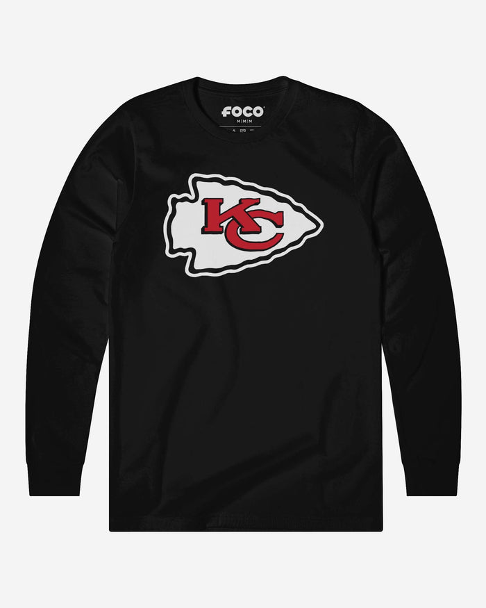 Kansas City Chiefs Primary Logo Long Sleeve T-Shirt FOCO Black S - FOCO.com