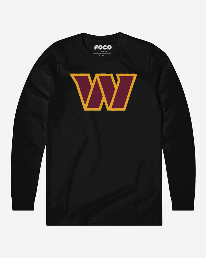 Washington Commanders Primary Logo Long Sleeve T-Shirt FOCO Black S - FOCO.com