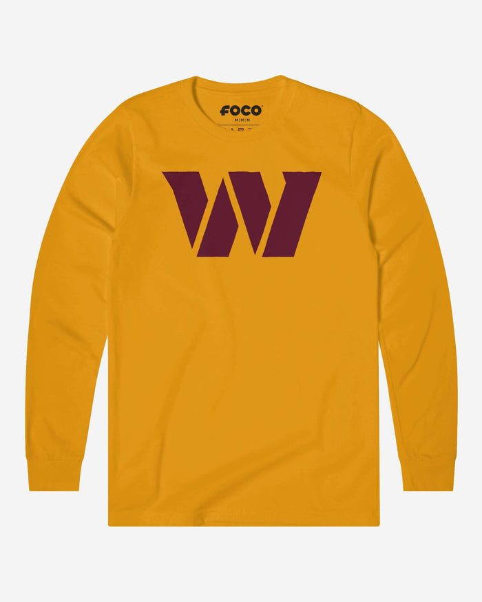 Washington Commanders Primary Logo Long Sleeve T-Shirt FOCO Gold S - FOCO.com