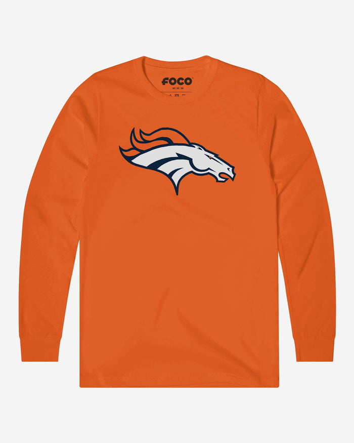 Denver Broncos Primary Logo Long Sleeve T-Shirt FOCO Orange S - FOCO.com