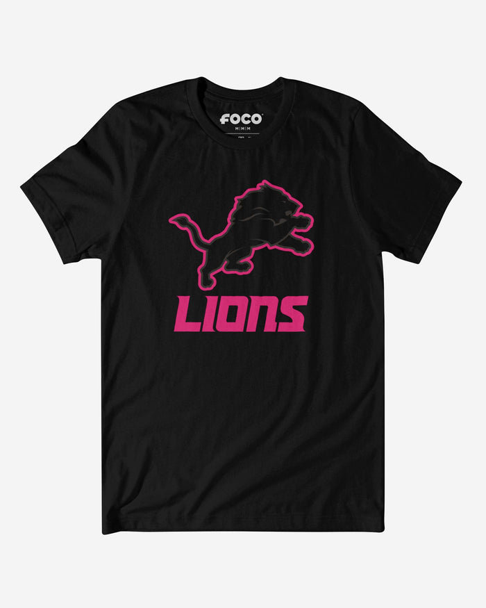 Detroit Lions Highlight Reel T-Shirt FOCO Black/Neon Pink S - FOCO.com