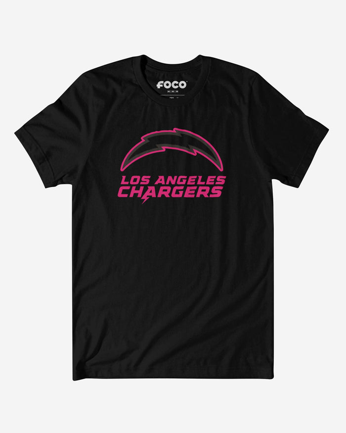 Los Angeles Chargers Highlight Reel T-Shirt FOCO Black/Neon Pink S - FOCO.com