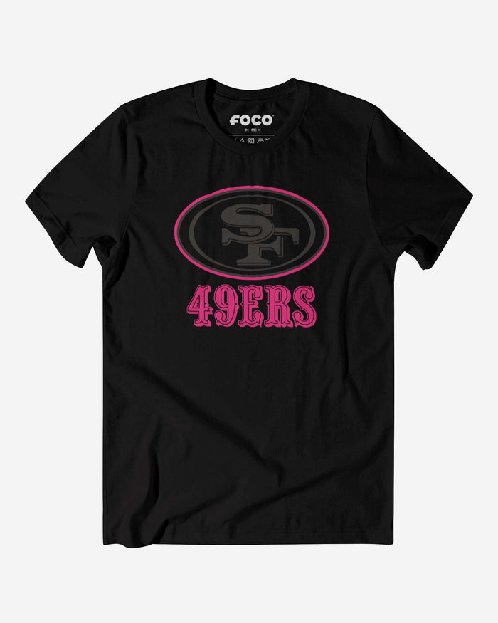 San Francisco 49ers Highlight Reel T-Shirt FOCO Black/Neon Pink S - FOCO.com