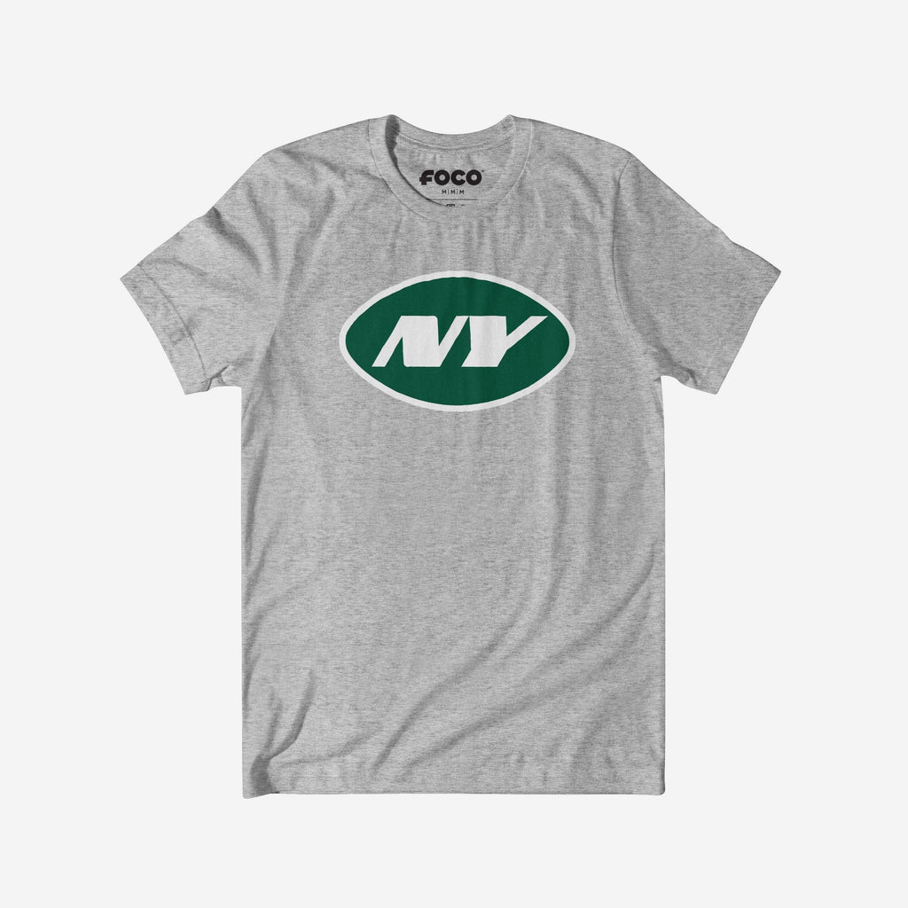 New York Jets Primary Logo T-Shirt FOCO Athletic Heather S - FOCO.com
