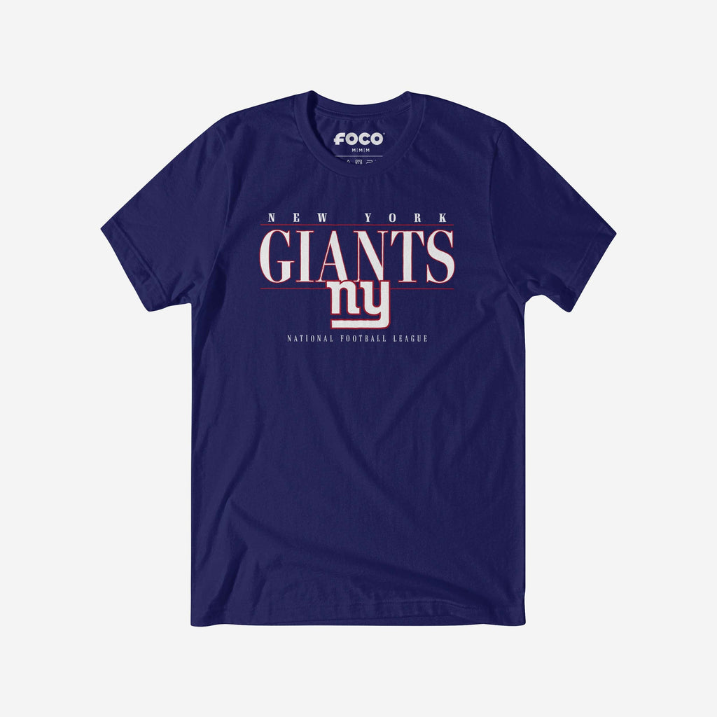 New York Giants Signature Bar T-Shirt FOCO S - FOCO.com