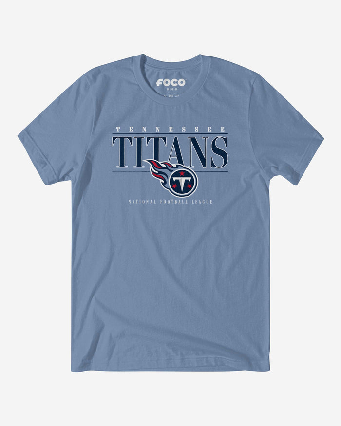 Tennessee Titans Signature Bar T-Shirt FOCO Carolina Blue S - FOCO.com