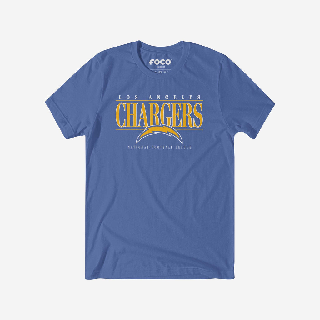 Los Angeles Chargers Signature Bar T-Shirt FOCO S - FOCO.com