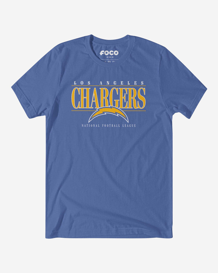 Los Angeles Chargers Signature Bar T-Shirt FOCO S - FOCO.com