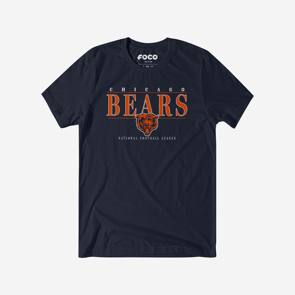 Chicago Bears Signature Bar T-Shirt FOCO S - FOCO.com