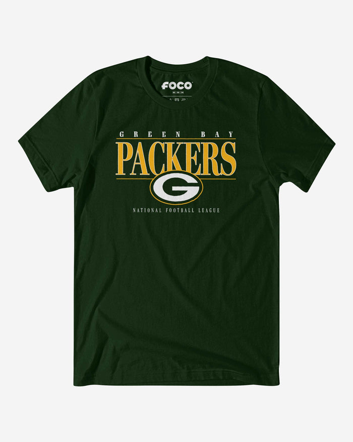 Green Bay Packers Signature Bar T-Shirt FOCO S - FOCO.com