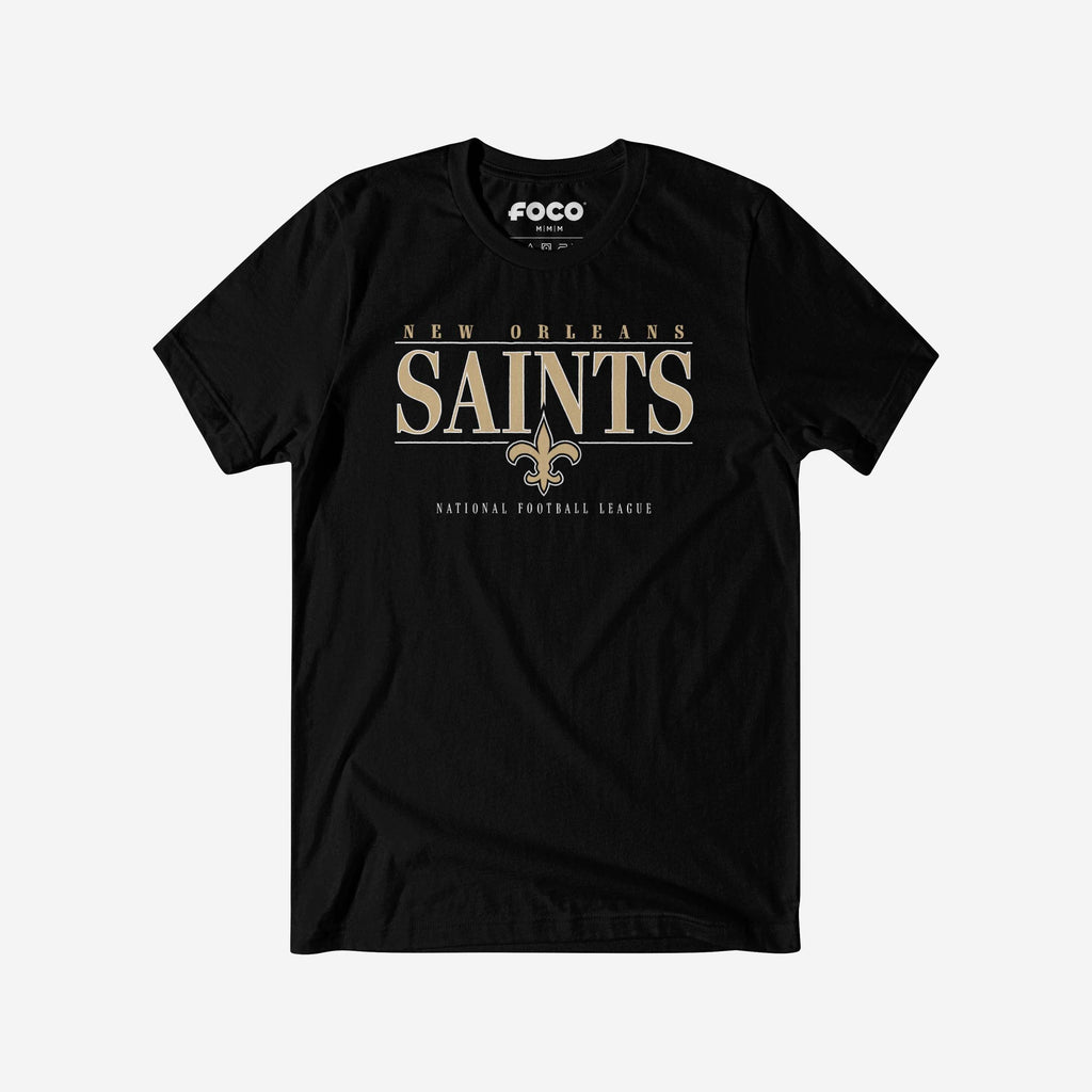 New Orleans Saints Signature Bar T-Shirt FOCO S - FOCO.com