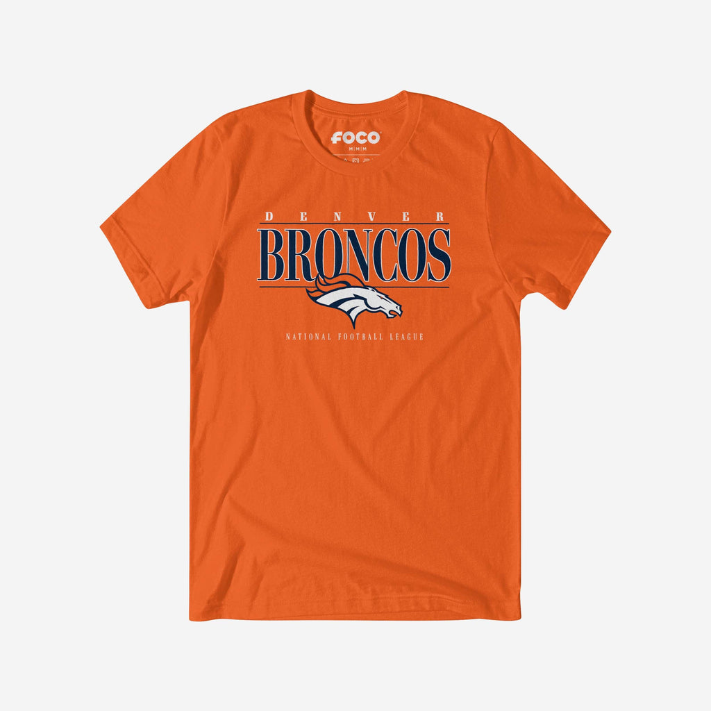 Denver Broncos Signature Bar T-Shirt FOCO S - FOCO.com