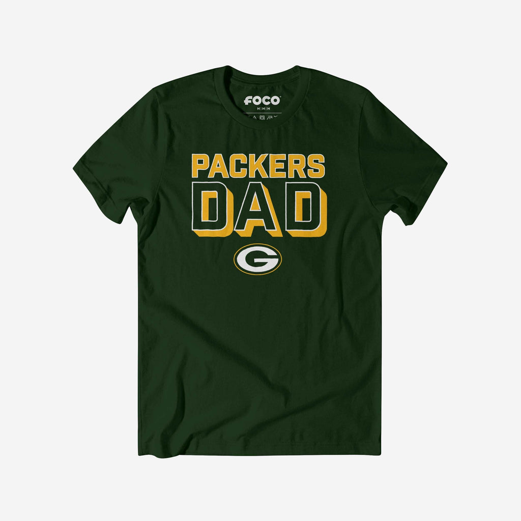 Green Bay Packers Team Dad T-Shirt FOCO S - FOCO.com