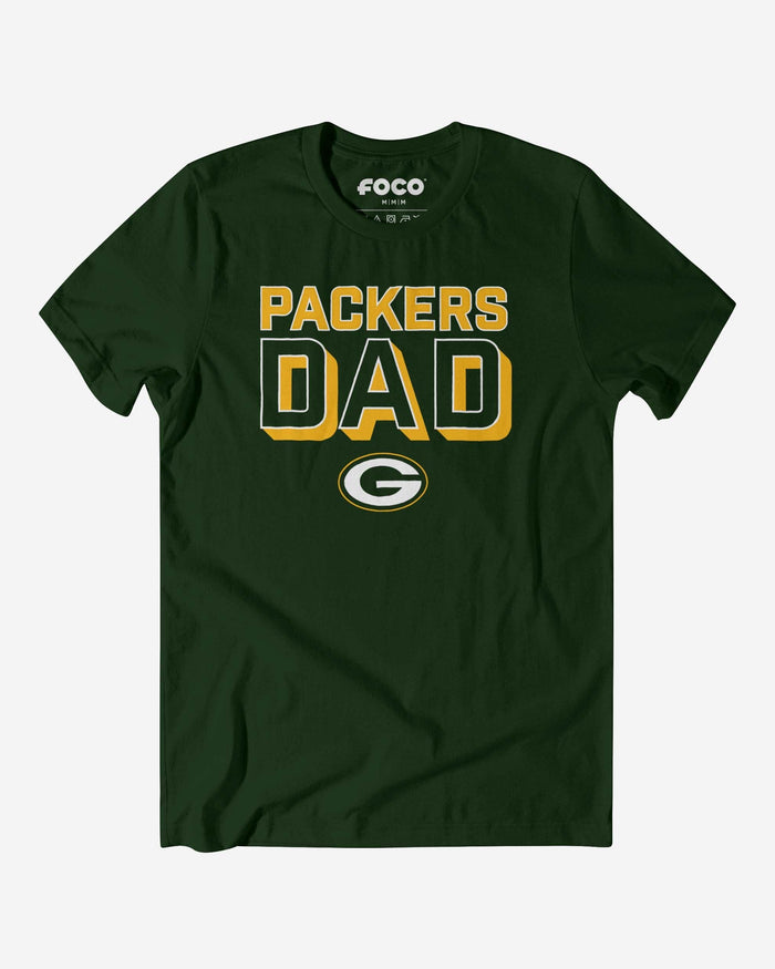 Green Bay Packers Team Dad T-Shirt FOCO S - FOCO.com