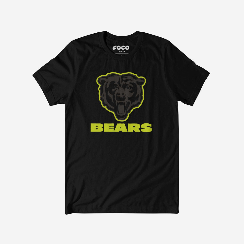 Chicago Bears Highlight Reel T-Shirt FOCO Black/Volt S - FOCO.com