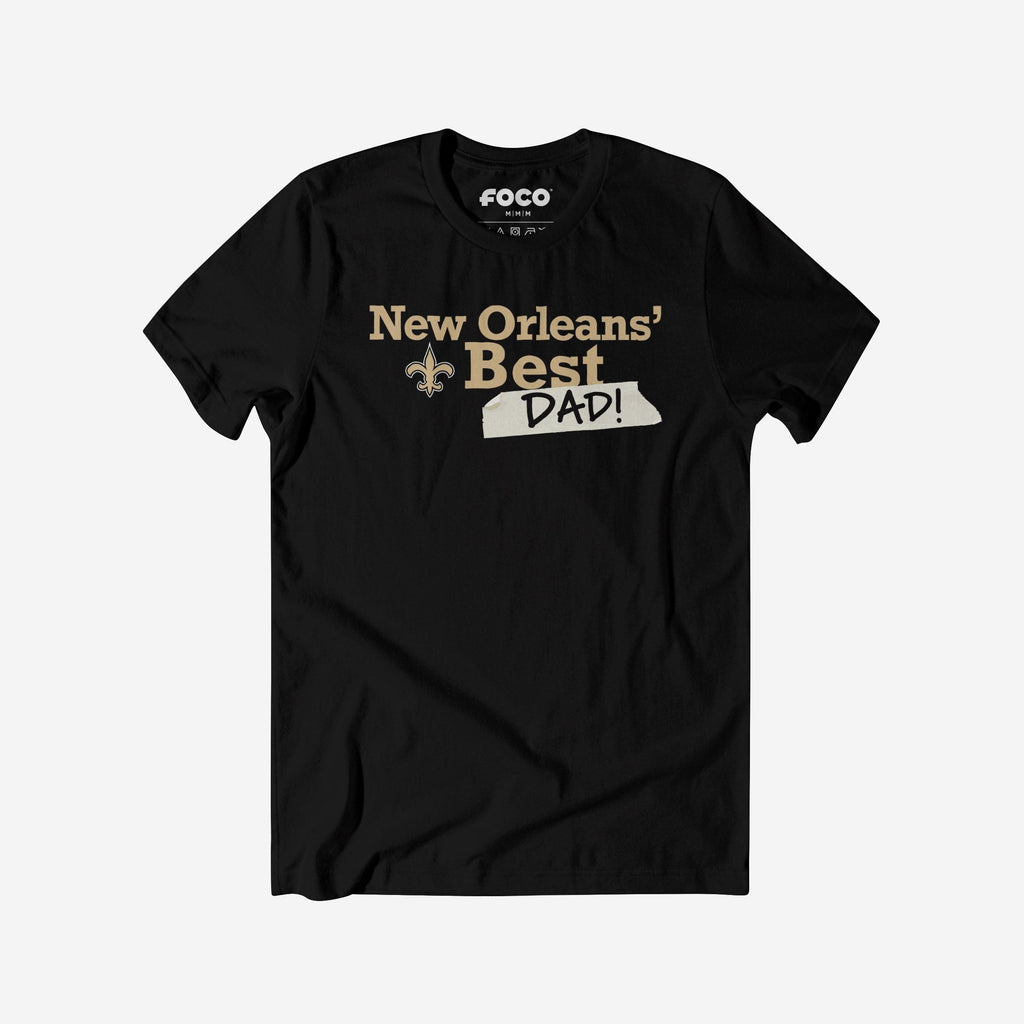 New Orleans Saints World's Best Dad T-Shirt FOCO S - FOCO.com