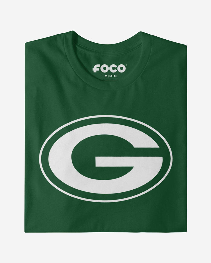 Green Bay Packers White Logo T-Shirt FOCO - FOCO.com