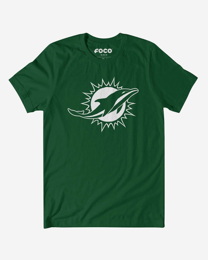 Miami Dolphins White Logo T-Shirt FOCO S - FOCO.com