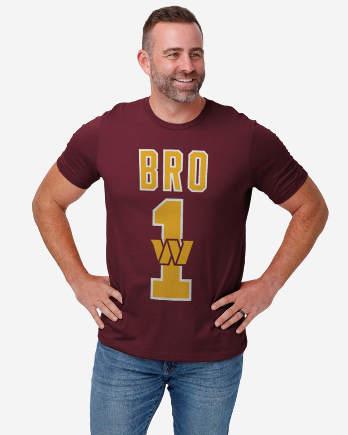 Washington Commanders Number 1 Bro T-Shirt FOCO - FOCO.com