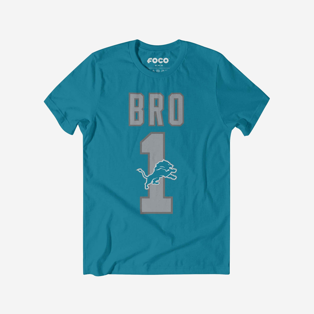 Detroit Lions Number 1 Bro T-Shirt FOCO S - FOCO.com