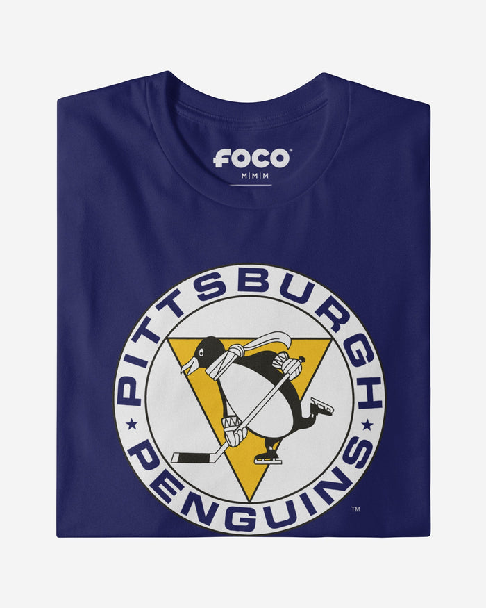 Pittsburgh Penguins 1967 Retro Logo T-Shirt FOCO Carolina Blue S - FOCO.com