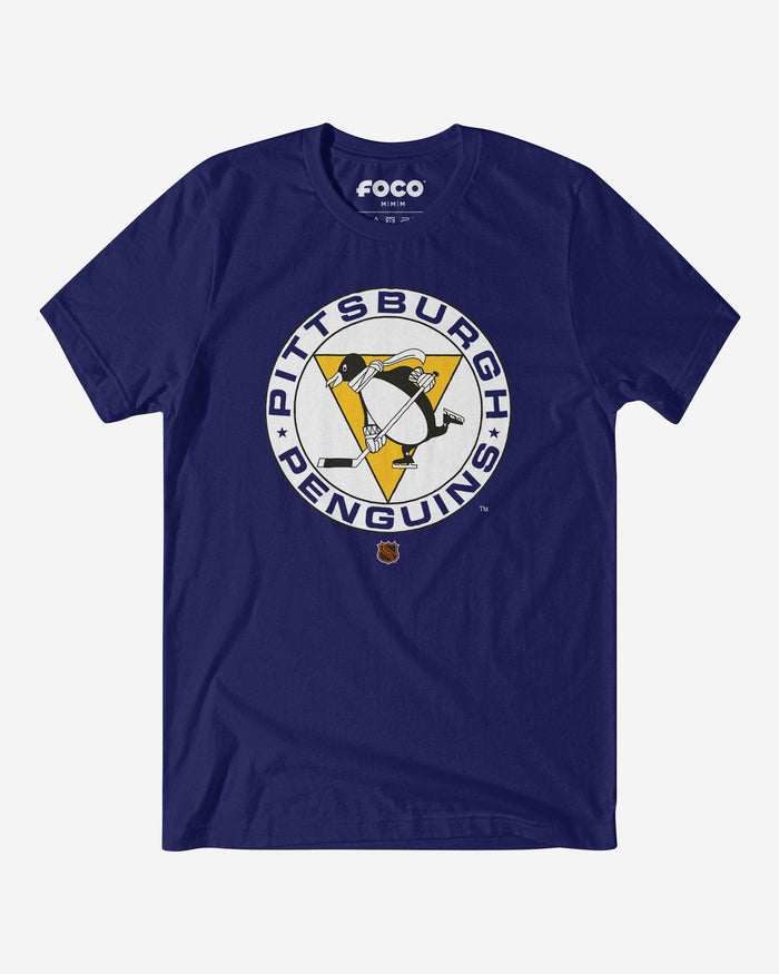 Pittsburgh Penguins 1967 Retro Logo T-Shirt FOCO Team Navy S - FOCO.com