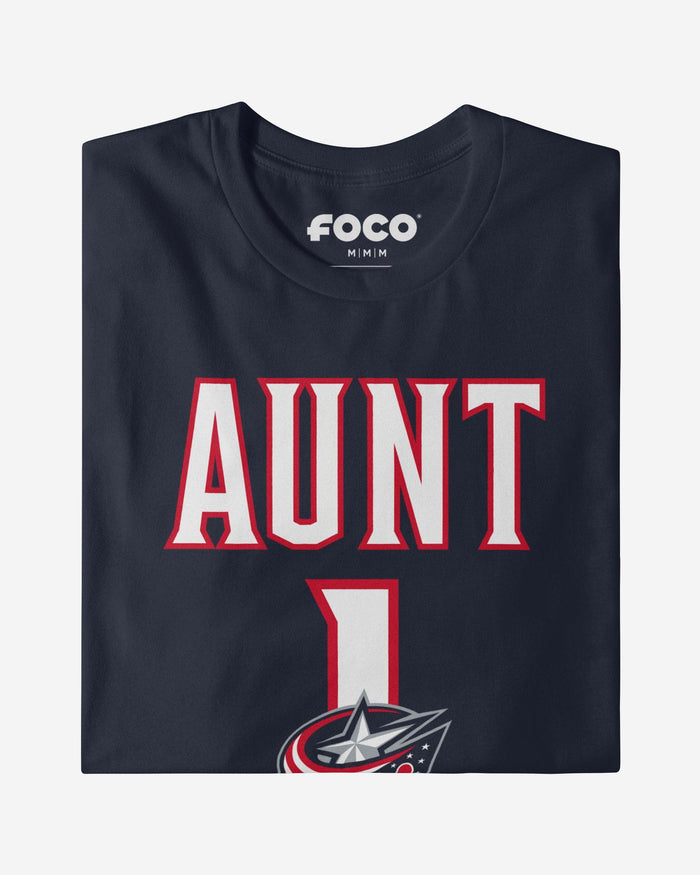 Columbus Blue Jackets Number 1 Aunt T-Shirt FOCO - FOCO.com