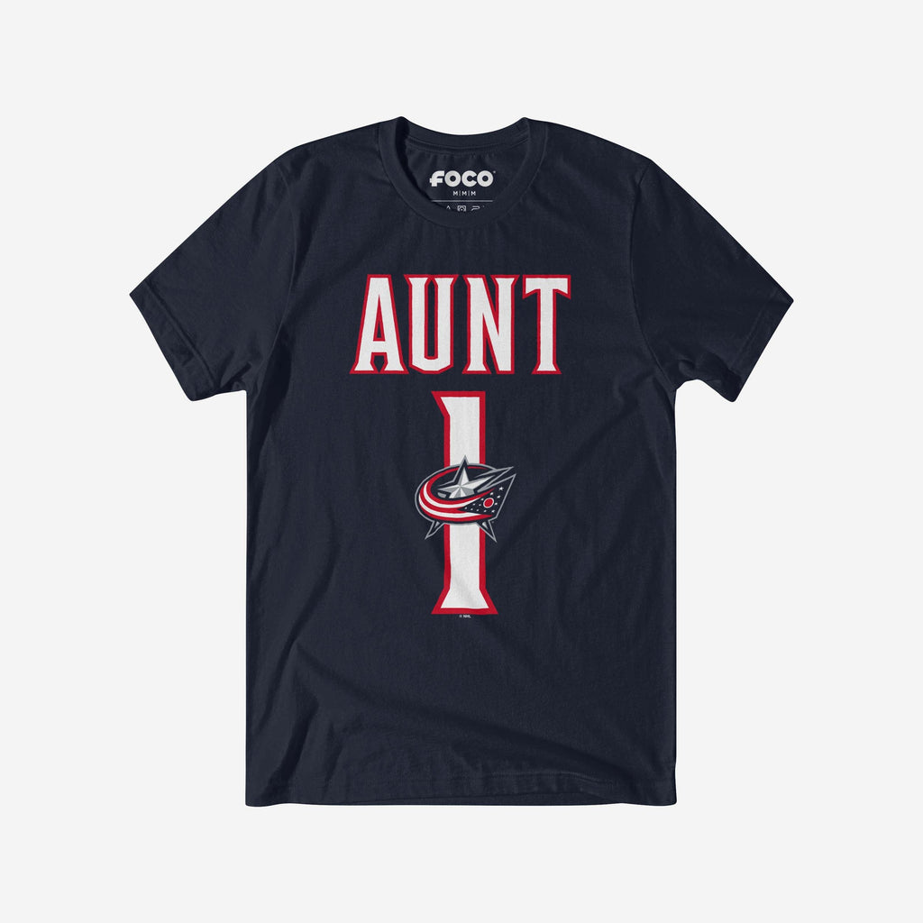 Columbus Blue Jackets Number 1 Aunt T-Shirt FOCO S - FOCO.com