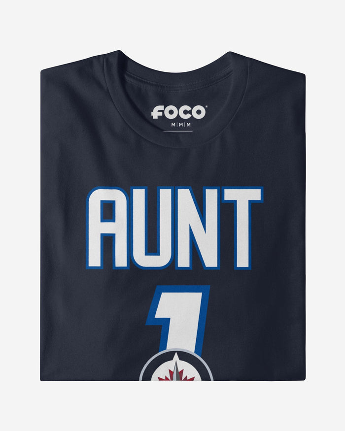 Winnipeg Jets Number 1 Aunt T-Shirt FOCO - FOCO.com