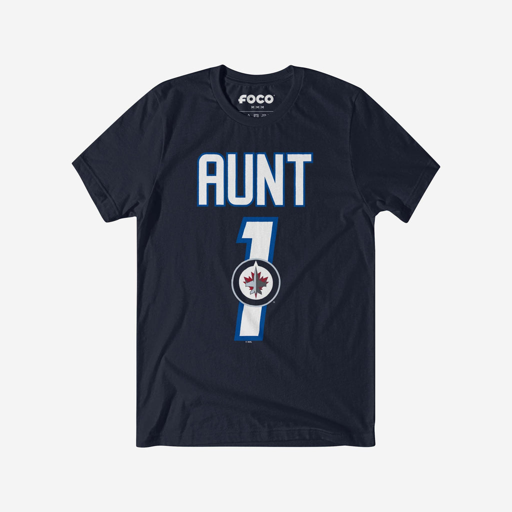 Winnipeg Jets Number 1 Aunt T-Shirt FOCO S - FOCO.com